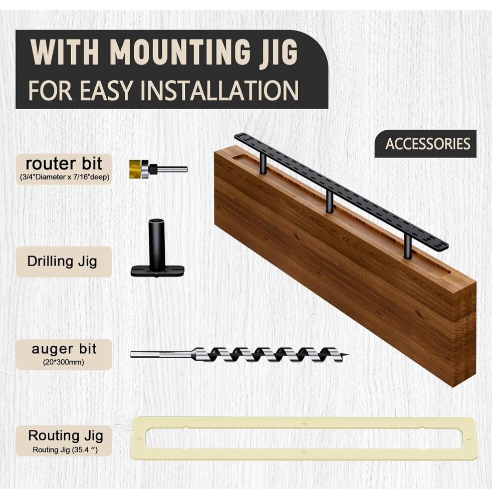 2Pk Floating Shelf Bracket Heavy Duty, (16"X8"X1.5") Black Brand New - Picture 6 of 8